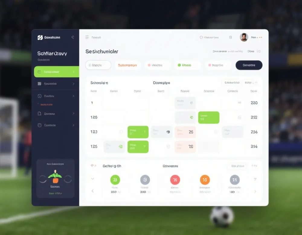 赛事数据与赛程界面示意图