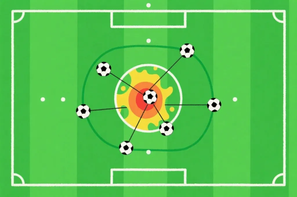 决赛战术热区与关键回合的数据可视化示意图